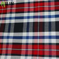 organic 100% cotton yarn dyed check woven plaid fabric